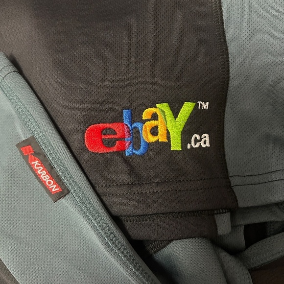 KARBON Fitness Athletic Jacket Embroidered ebay logo Quarter Zip Y2K NWT RARE - Picture 12 of 16